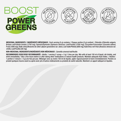 Power Greens ingredient list