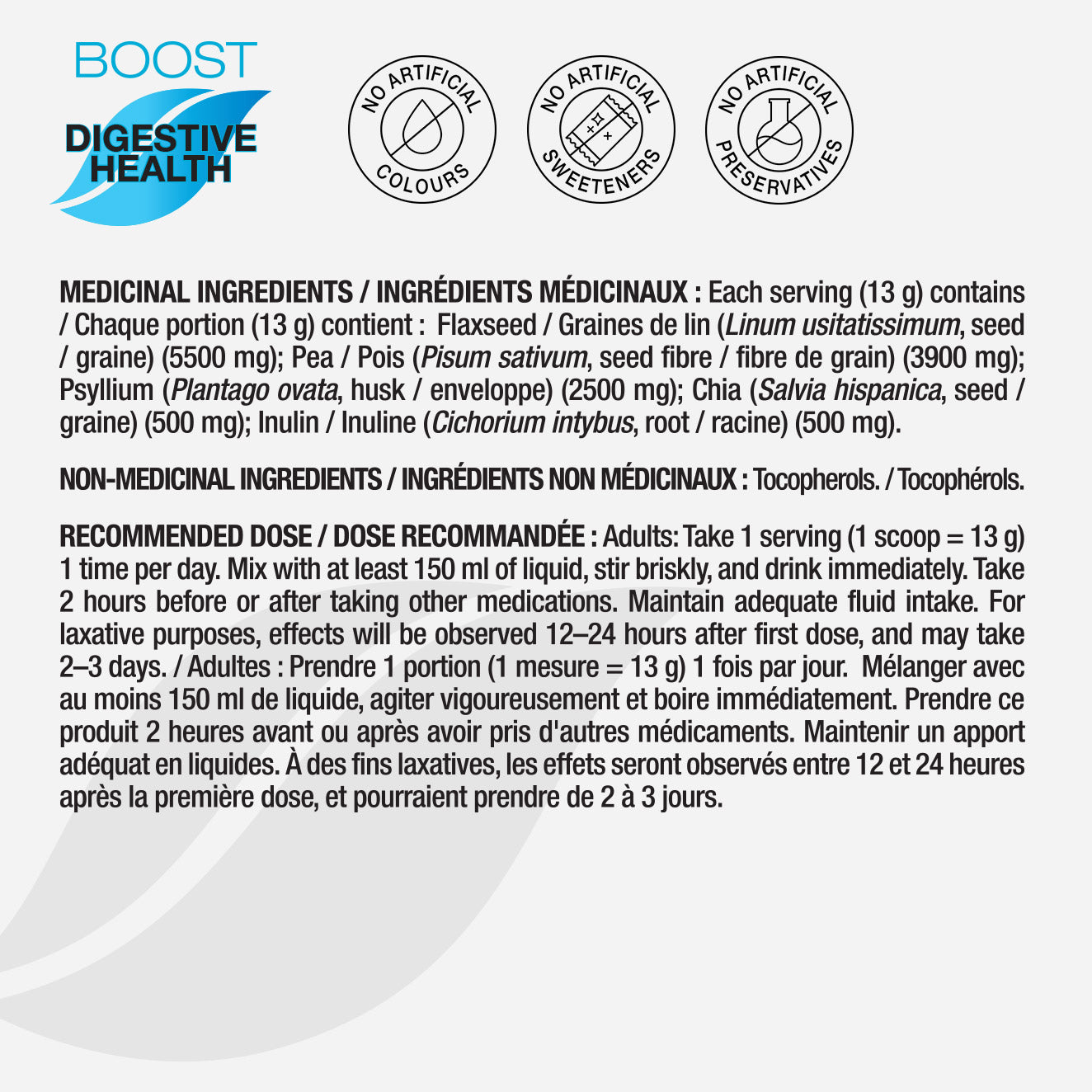 Digestive Health nutrition facts