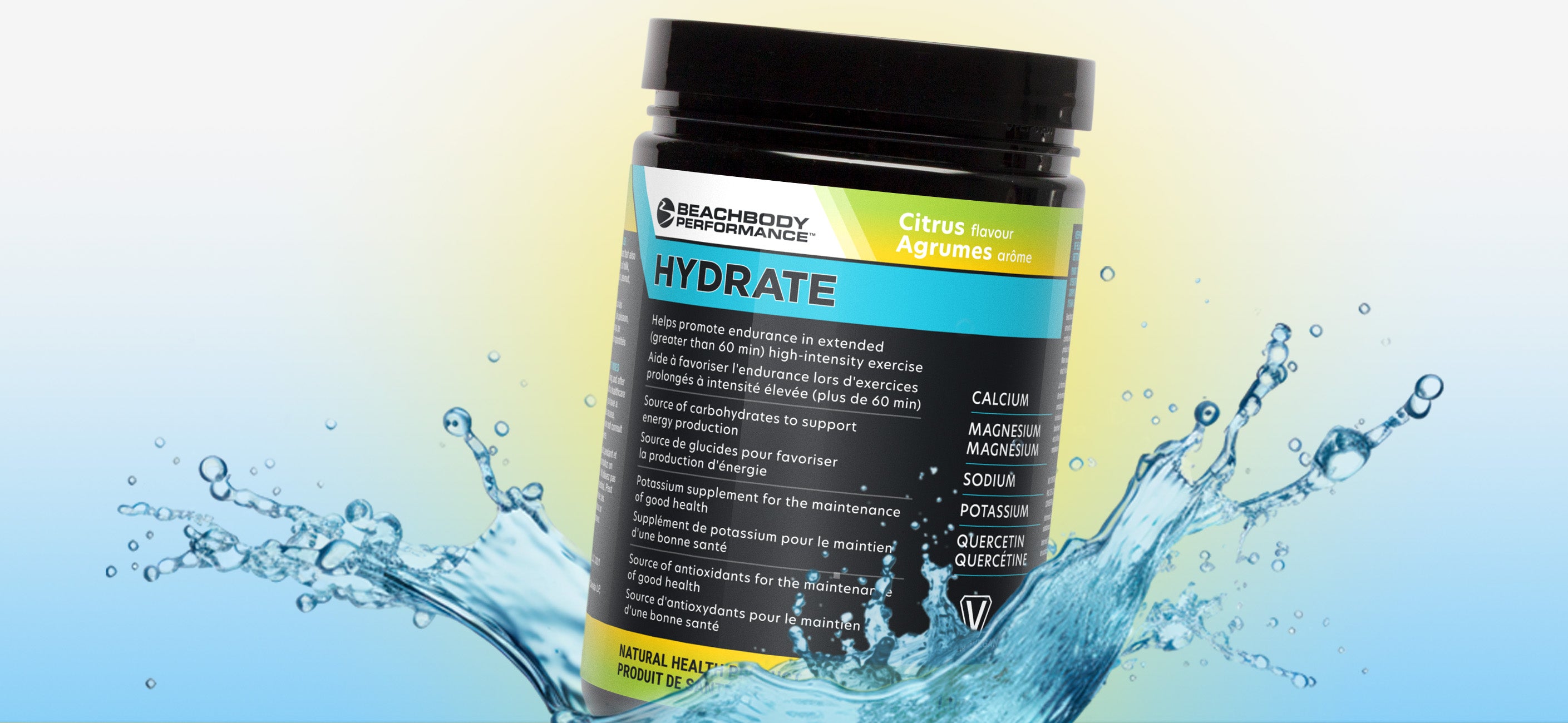 Hydrate tub splashing in water
