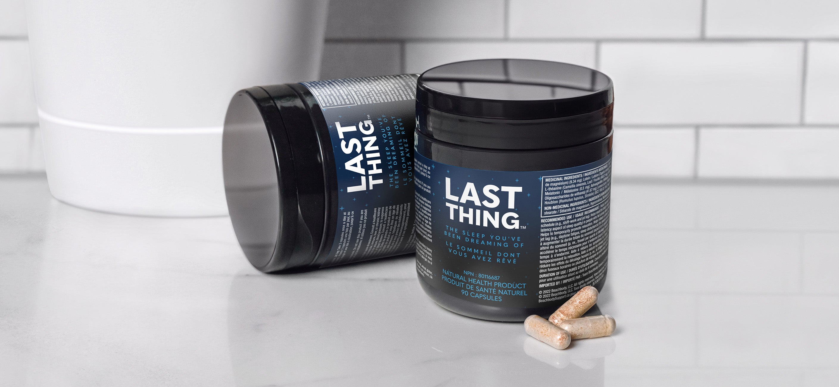 Last Thing tubs with capsules